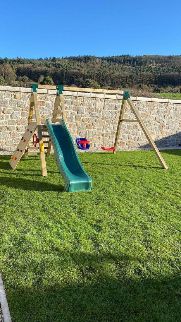 Swing & Slide Set with Rock Climb
